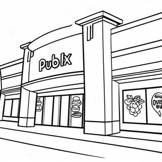 Pagina Para Colorear De La Tienda De Comestibles Publix 66871-55213