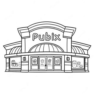 Pagina Para Colorear De La Tienda De Comestibles Publix 66871-55216