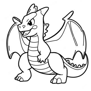 Pagina Para Colorear De Charizard Gigantamax En Vuelo 6695-5445