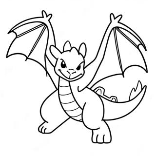 Pagina Para Colorear De Charizard Gigantamax En Vuelo 6695-5446