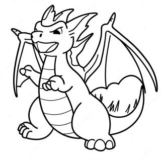 Pagina Para Colorear De Charizard Gigantamax En Vuelo 6695-5447