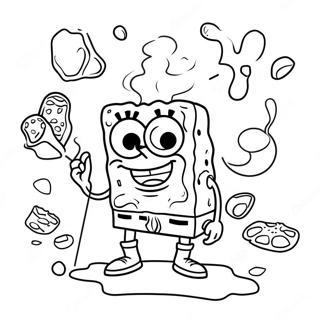 Bob Esponja Drogado Páginas Para Colorear