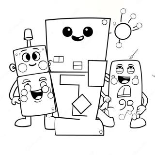 Pagina Para Colorear De Numberblocks 11 Coloridos Con Amigos 66992-55297