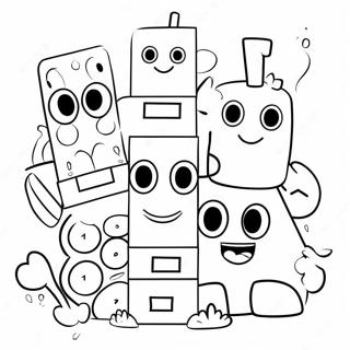 Pagina Para Colorear De Numberblocks 11 Coloridos Con Amigos 66992-55299