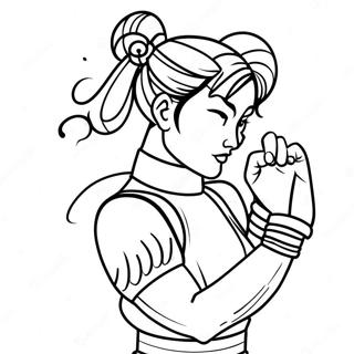 Chun Li Páginas Para Colorear