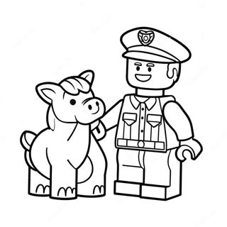 Pagina Para Colorear De Oficial De Policia Lego En Accion 67173-55435