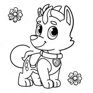 Pagina Para Colorear De Paw Patrol Navideno 671-535