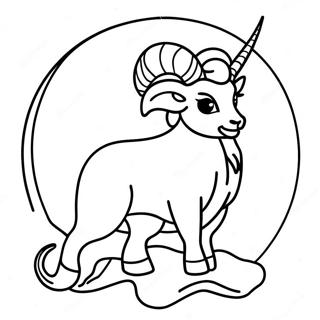 Pagina Para Colorear Del Signo Zodiacal Capricornio 67302-55522