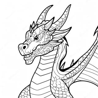 Pagina Para Colorear De Dragon Feroz Con Llamas 67353-55576