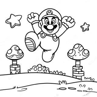 Pagina Para Colorear De Super Mario Saltando Sobre Goombas 67383-55600