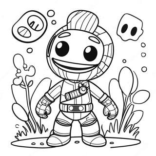 Pagina Para Colorear De Sackboy Con Equipo De Aventura 67403-55614