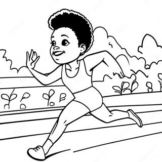 Pagina Para Colorear De Wilma Rudolph Corriendo Rapido 67543-55743