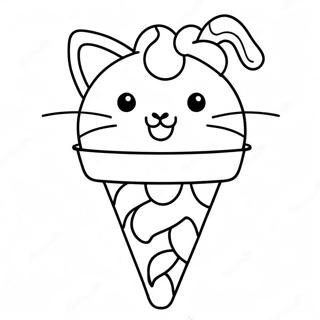 Pagina Para Colorear De Gato En Cono De Helado 67602-55770