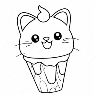 Pagina Para Colorear De Lindo Gato En Cono De Helado 67603-55777