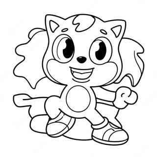 Pagina Para Colorear De Lindo Sonic De Crema Y Queso En Accion 67663-55820