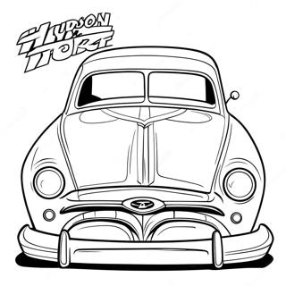 Pagina Para Colorear De Hudson Hornet Estilo Caricatura 67743-55875