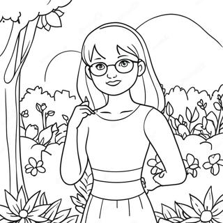 Pagina Para Colorear De La Cancion De Daria En Un Hermoso Jardin 67813-55940