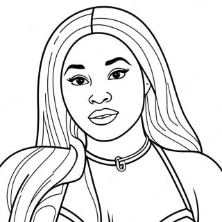 Megan Thee Stallion Páginas Para Colorear