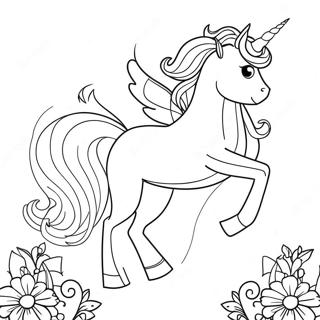 Princesa Unicornio Páginas Para Colorear