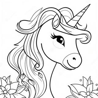 Pagina Para Colorear De Princesa Unicornio Brillante 6805-5533