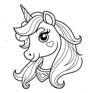 Pagina Para Colorear De Princesa Unicornio Brillante 6805-5536