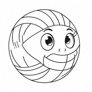 Pagina Para Colorear De Inspiracion De Voleibol Adorable 68113-56169