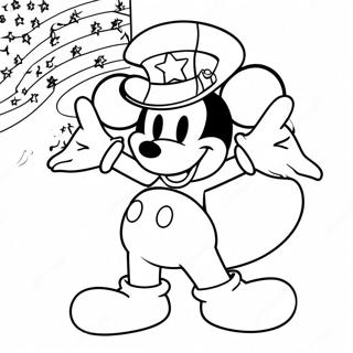 Pagina Para Colorear De Mickey Celebracion Del 4 De Julio 68132-56194