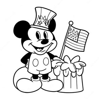 Pagina Para Colorear De Mickey Celebracion Del 4 De Julio 68132-56195