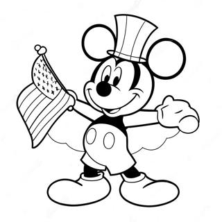 Pagina Para Colorear De Mickey Celebracion Del 4 De Julio 68132-56196