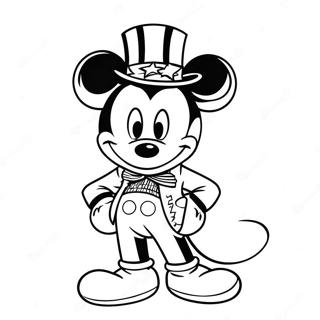 Pagina Para Colorear De Mickey Con Atuendo Patriotico 68133-56198