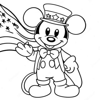 Pagina Para Colorear De Mickey Con Atuendo Patriotico 68133-56199