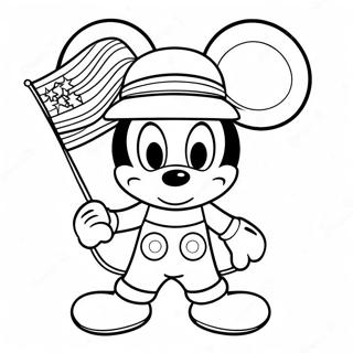 Pagina Para Colorear De Mickey Con Atuendo Patriotico 68133-56200