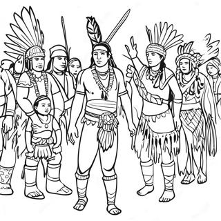 Pagina Para Colorear De Celebracion Powwow Wampanoag 68153-56207