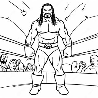 Pagina Para Colorear Del Enfrentamiento Epico De Luchadores De Wwe 68193-56242