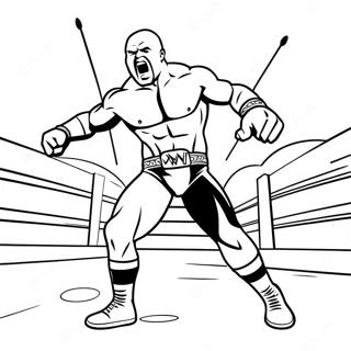 Pagina Para Colorear Del Enfrentamiento Epico De Luchadores De Wwe 68193-56244