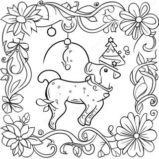 Pagina Para Colorear De Clipart De Borde Navideno 68262-56315