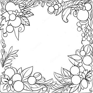 Pagina Para Colorear De Clipart De Borde Navideno Festivo 68263-56292