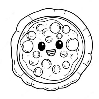 Pagina Para Colorear De Un Emoji De Pizza Lindo 68293-56320