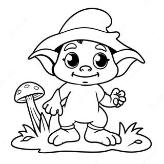 Pagina Para Colorear De Un Goblin Lindo Con Setas 68313-56334