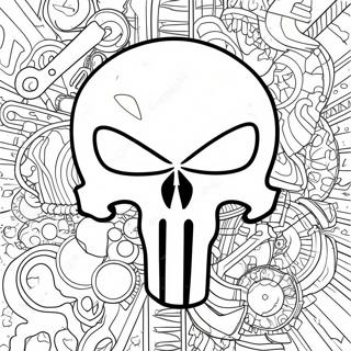 Pagina Para Colorear Del Logo De Punisher 68432-56430