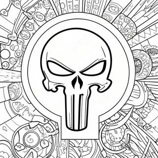 Pagina Para Colorear Del Logo De Punisher 68432-56431