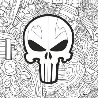 Pagina Para Colorear Del Logo De Punisher 68432-56432