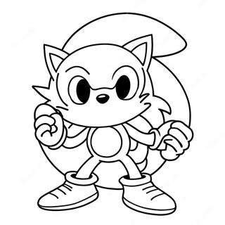 Pagina Para Colorear De Sonic El Erizo Con Sombrero De Santa 6855-5573