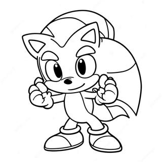 Pagina Para Colorear De Sonic El Erizo Con Sombrero De Santa 6855-5574