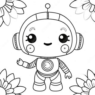 Chica Robot Páginas Para Colorear