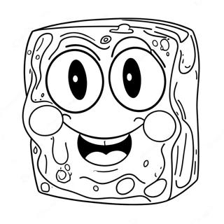 Cara De Spongebob En Blanco Y Negro Páginas Para Colorear