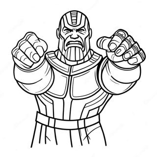 Pagina Para Colorear De Thanos Con El Guantelete Del Infinito 6865-5582