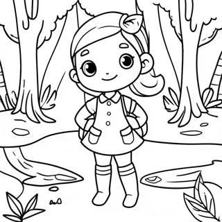 Pagina Para Colorear De Zoe Aventurera En Un Bosque 68673-56623