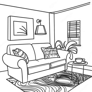 Pagina Para Colorear De Sofa Acogedor En La Sala 68734-56668