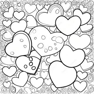 Pagina Para Colorear De Corazones De Amor Coloridos 68834-56756